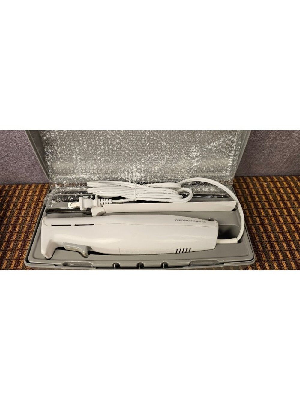 Hamilton Beach Carve N Set Electric Knife With Case Stainless Steel Blades